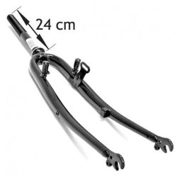 Forgaffel 28 1 1/8 med V-bremse sokkel og dynamokrog - sort