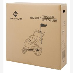 M-WAVE Kids Ride 3-i-1 b�rnecykelanh�nger, klapvogn &amp; jogger � gul/sort