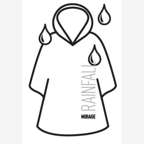 Mirage Rainfall rain poncho unisize - blue