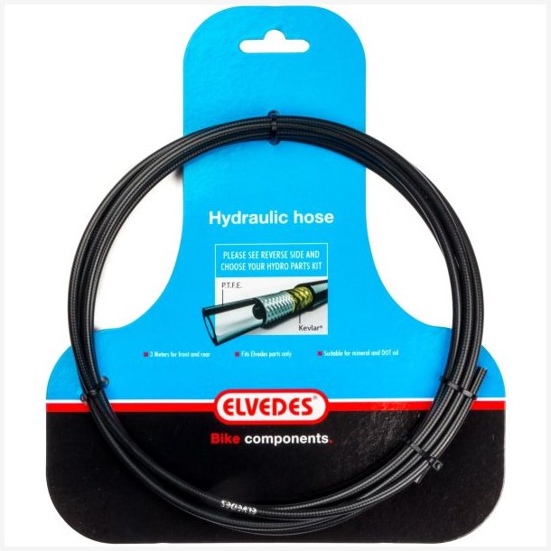 Hydraulikslange Elvedes med PTFE-foring og kevlar-beskyttelse - sort