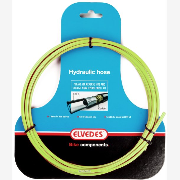 Hydraulic hose Elvedes with PTFE lining and kevlar protection - green