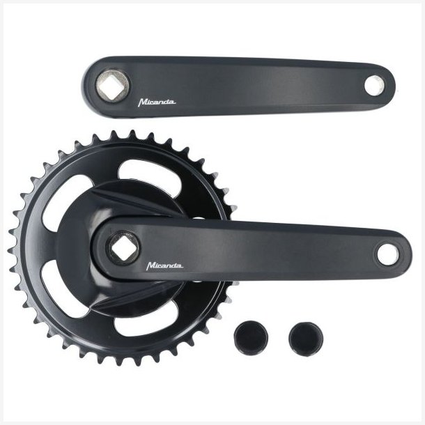 Krankst 38T Miranda Delta med 170mm krank 9,5cm skive - sort