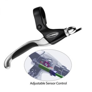 El-cykel bremsegrebst Tektro EL550FR-RS V-bremse med sluk sensor - sort/satin