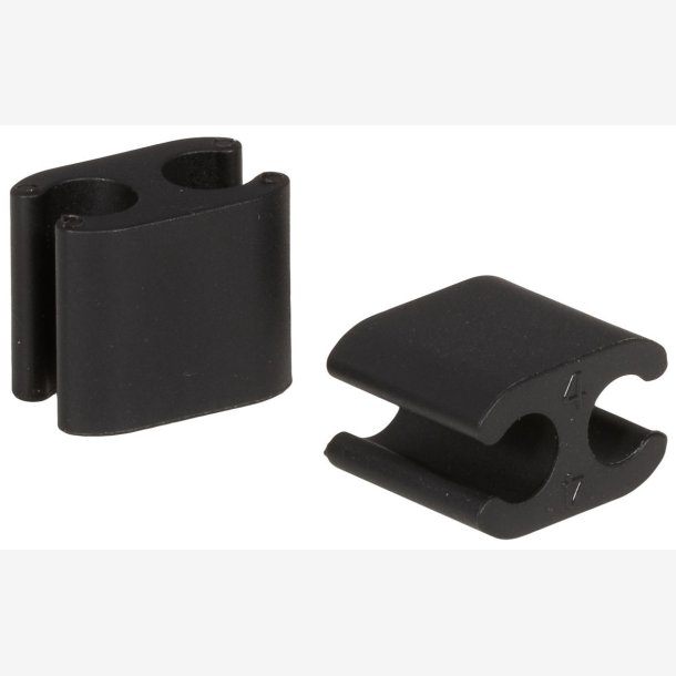 Cable clips Elvedes Duo PVC 4.1 mm + 5.0 mm - black (50 pieces)