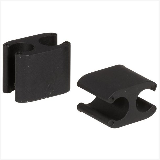 Kabelklemmer Elvedes Duo PVC til Shimano Di2 5,0 mm + 2,5 mm - sort (50 stk.)