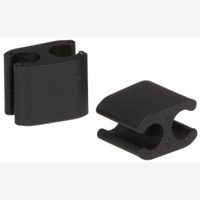 Cable clips Elvedes Duo PVC 5,0 mm + 5.0 mm - black (50 pieces)
