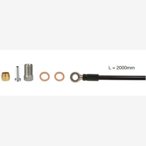 Bremse hose set Elvedes - replacement for Shimano SM-BH90 - extra flexible - 2 meters with connection material banjo, etc.
