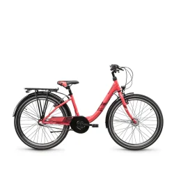 ChiX Wave 24" b�rnecykel med 3 gear og fodbremse - coralr�d