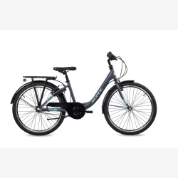 ChiX Wave 24" b�rnecykel med 3 gear og fodbremse - m�rkegr�