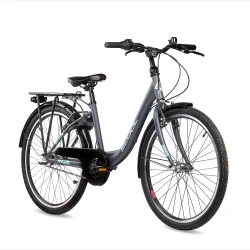 ChiX Wave 24" b�rnecykel med 3 gear og fodbremse - m�rkegr�