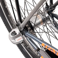 S'COOL troX 24-N3 24" drengecykel med 3 gear, fodbremse - m�rk bl�gr�/orange