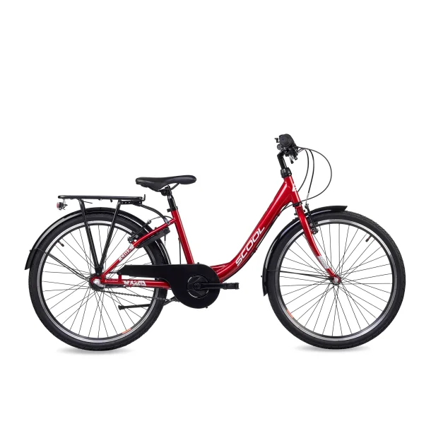 S'COOL ChiX 24-N3 24" b�rnecykel med 3 gear og fodbremse - dybr�d