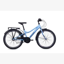 S'COOL troX 24-N3 24" drengecykel med 3 gear, fodbremse - bl�