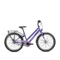 S'COOL chiX Pro 24-N3 24" juniorcykel med 3 gear, fodbremse - lilla/lavendel