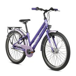 S'COOL chiX Pro 24-N3 24" juniorcykel med 3 gear, fodbremse - lilla/lavendel