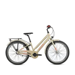 S'COOL chiX Pro 24-N3 24" juniorcykel med 3 gear, fodbremse - champagne beige