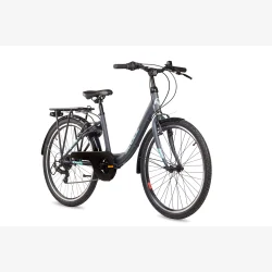 S'COOL ChiX 24-K6 24" b�rnecykel med 6 gear - m�rkegr�