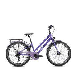S'COOL chiX Pro 24-K7 24" juniorcykel med 7 gear - lilla/lavendel