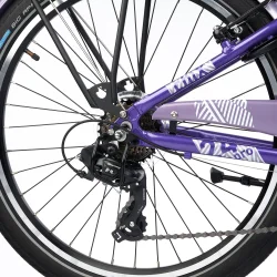 S'COOL chiX Pro 24-K7 24" juniorcykel med 7 gear - lilla/lavendel