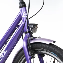 S'COOL chiX Pro 24-K7 24" juniorcykel med 7 gear - lilla/lavendel