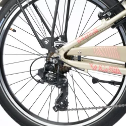 S'COOL chiX Pro 24-K7 24" juniorcykel med 7 gear - champagne beige