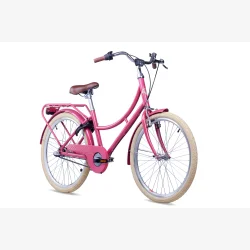 S'COOL chiX Classic 24" 3 gear pigecykel med fodbremse - hindb�rr�d