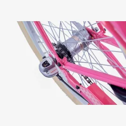 S'COOL chiX Classic 24" 3 gear pigecykel med fodbremse - hindb�rr�d