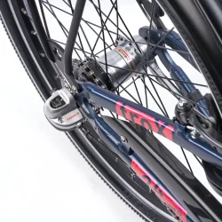 S'COOL troX Pro 24-N3 24" juniorcykel med 3 gear, fodbremse - m�rkebl�/pink