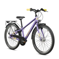 S'COOL troX Pro 24-N3 24" juniorcykel med 3 gear, fodbremse - lilla