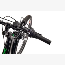 S'COOL troX 24-K6 24" drengecykel med 6 gear - sort/gr�n