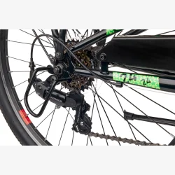 S'COOL troX 24-K6 24" drengecykel med 6 gear - sort/gr�n