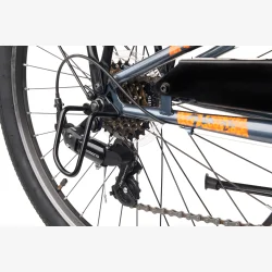 S'COOL troX 24-K6 24" drengecykel med 6 gear - m�rk bl�gr�/orange