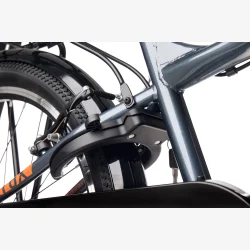 S'COOL troX 24-K6 24" drengecykel med 6 gear - m�rk bl�gr�/orange