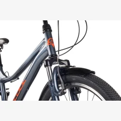 S'COOL troX 24-K6 24" drengecykel med 6 gear - m�rk bl�gr�/orange