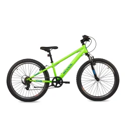 S'COOL Xroc 24" junior MTB cykel med 6 gear - neon gr�n