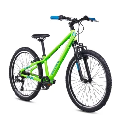S'COOL Xroc Pro 24-K7 24" junior MTB cykel i aluminium med 7 gear - neon gr�n