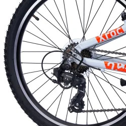 S'COOL Xroc Pro 24-K7 24" junior MTB cykel i aluminium med 7 gear - gr�