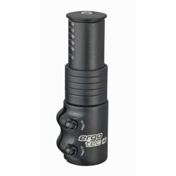 Styrstamme forl�nger Ergotec Ahead 3 - 1-1/8" AL6061 T6 - sort sandbl�st