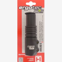 Handle Stem Extender Ergotec Ahead 3 - 1-1 / 8 "AL6061 T6 - black sandblasted