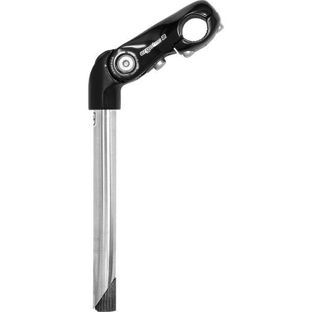 Handle Stem Ergotec Kobra adjustable stainless steel 22.2 / 300x90 / 25.4 mm - black / silver