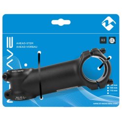 Ahead frempind i aluminium, matsort, 1-1/8"-100 mm, 7�, 28,6/31,8 mm