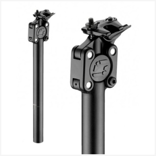 Affjedret sadelpind Satori Beatbox �27,2 mm / 350 mm - mat sort