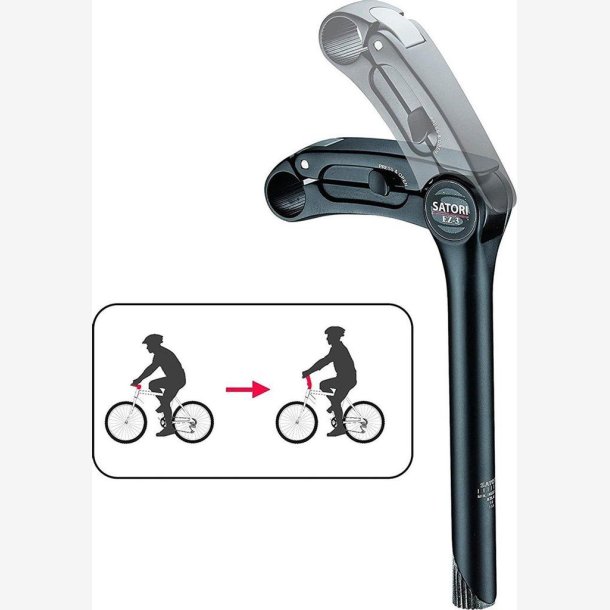 Handle stem Satori EZ3 Quill 25.4mm / 230mm - matt black