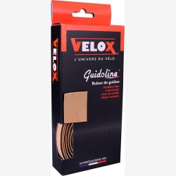 Styr tape Velox Guidoline Cork 2.5 x 30mm 1.75m - vintage brun (2 stk.)