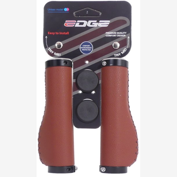 Hndtag Grip Set Edge Leather Inckkring - Camel Brown- 135/135mm 