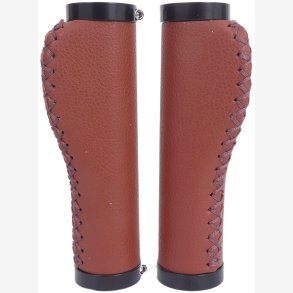 H�ndtag greb set Edge Leather incl Lockring - camel brown- 135/135mm (workshop packaging)