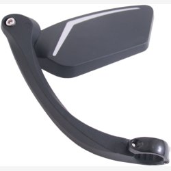 E-Cykel Mirror for left with aluminum Styr clamp - black