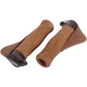 H�ndtagss�t Ergotec MF1 kork / aluminium 130 + 130 mm - brun / sort