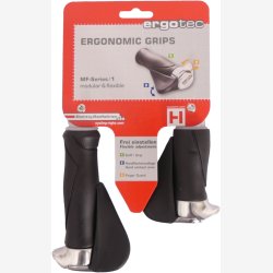 Hndtag greb Set Ergotec MF1 kraton / aluminium 130+87 mm - black