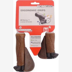 Hndtag greb Set Ergotec MF1 cork / aluminum 130 + 87 mm - brown / black